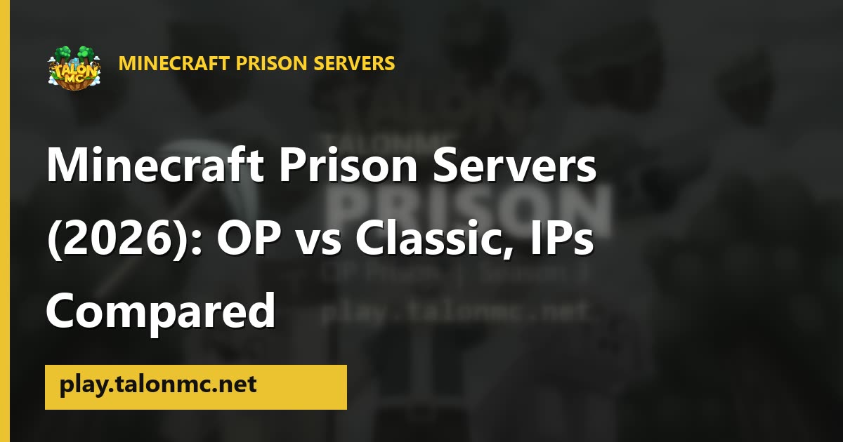 Minecraft Prison Servers in 2026